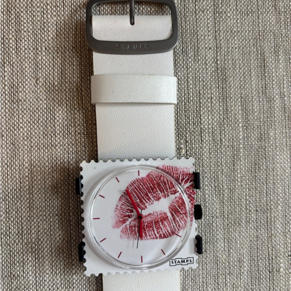 White and Red Women's Watch